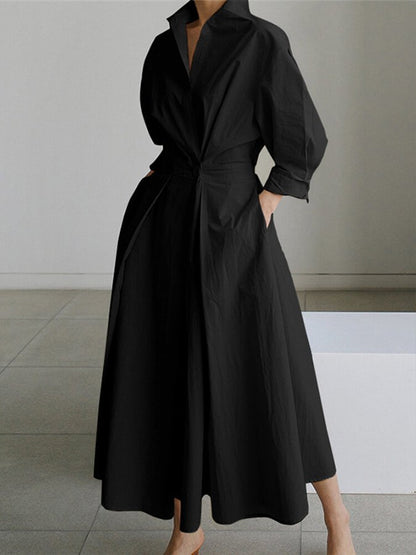 Jessica | Women's Fitted Shirt Maxi Dress