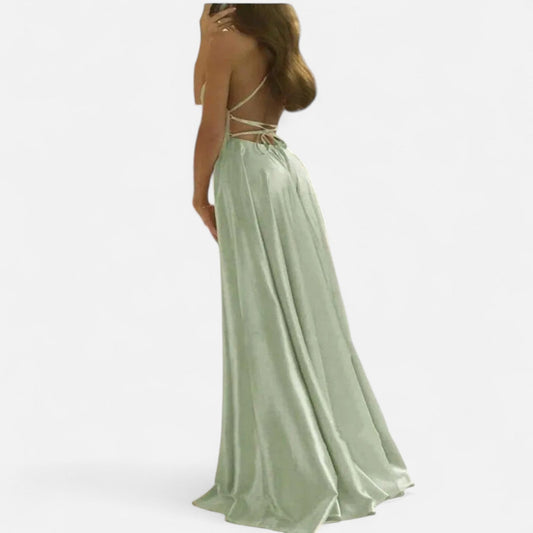 Greta | Women's Wedding Guest Dress Slit Maxi Dress