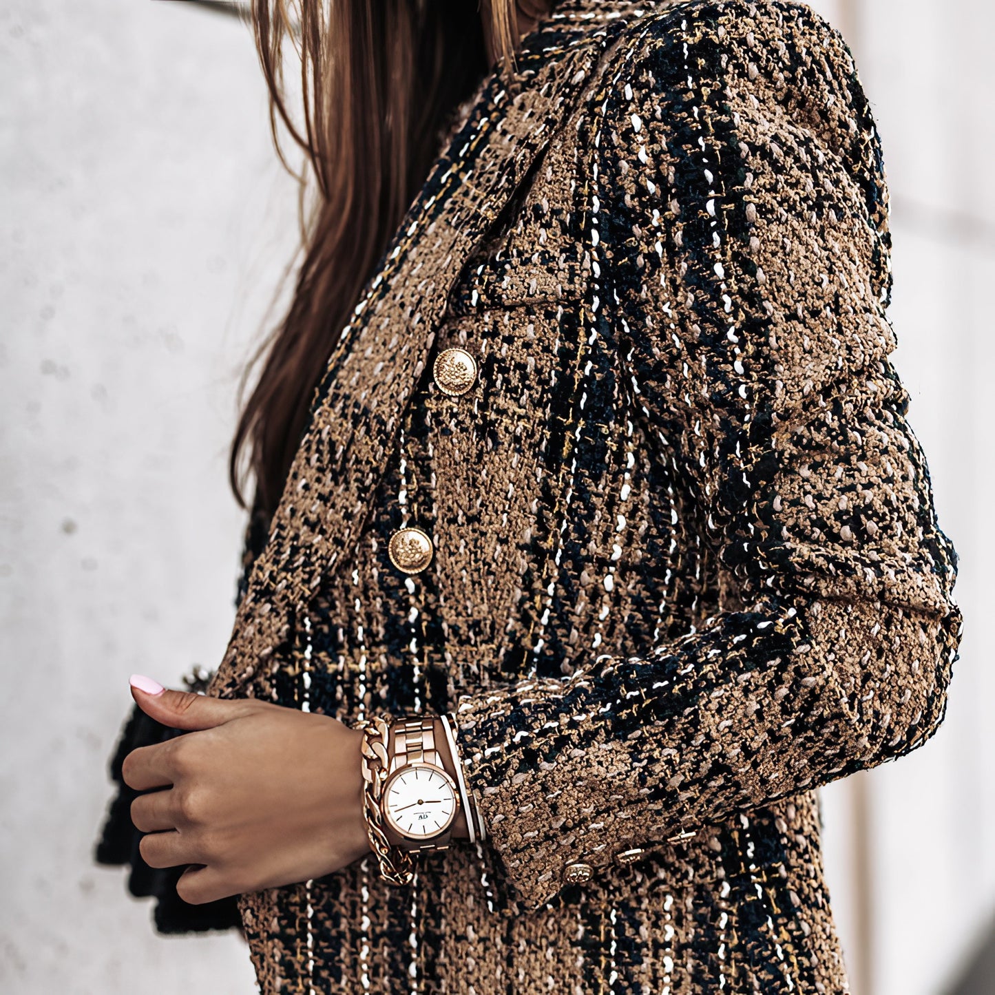 Katarina | Women's Relaxed Checked Tailored Blazer