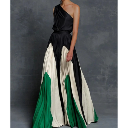 Sandra | Women's Modern Maxi Dress with Asymmetric Shoulder and Flowing Cut