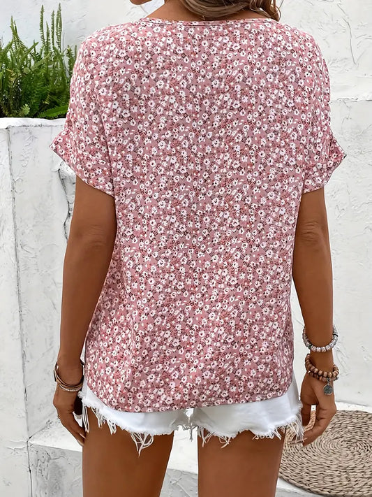 Fleurette | Chic floral print blouse with flattering relaxed fit