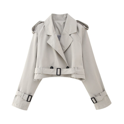 Karla | Women's Chic short Trench Coat with Belt