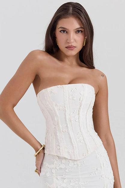 Bexley | Embroidered Corset Wedding Guest Dress
