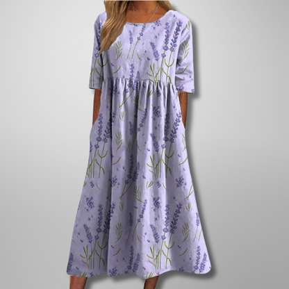 Milena | Breathable Midi Relaxed Women's Dress
