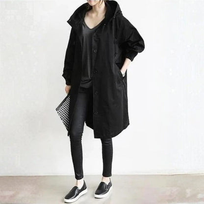 Edith | Women's long Streetcoat with Button Placket