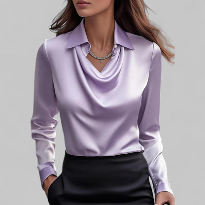 Theresa | Women's Satin Elegant Lightweight Blouse