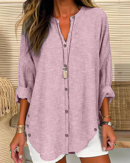 Lena | Women's Breathable Relaxed Striped Summer Blouse