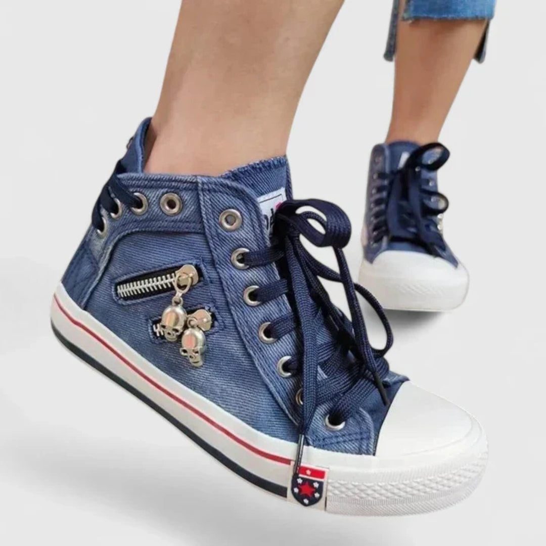 Michaela | Women's Denim Hochgeschnittene Sneakers
