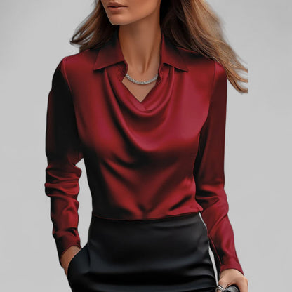 Theresa | Women's Satin Elegant Lightweight Blouse