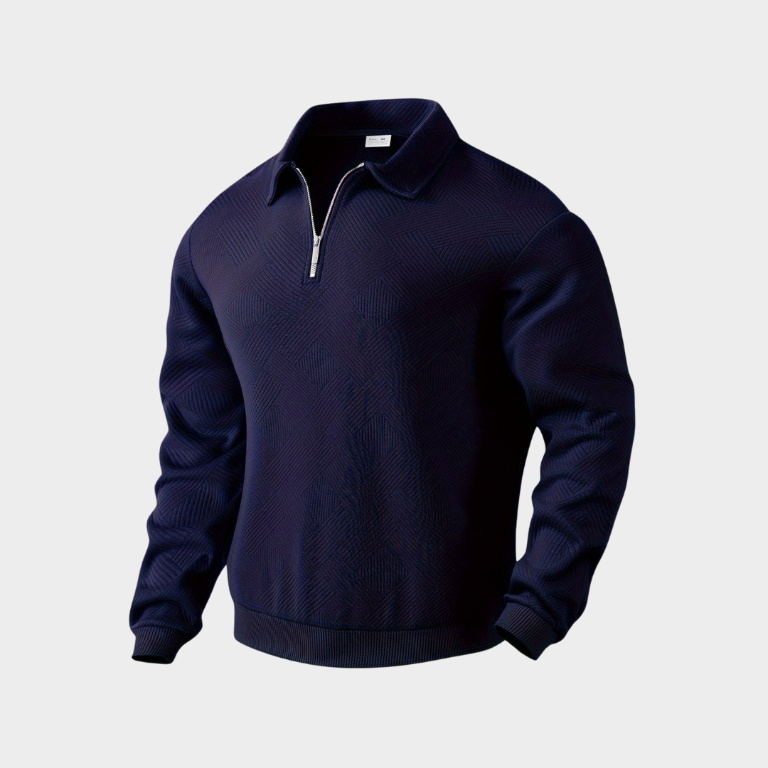 Robert | Men’s Leisure Polo Sweatshirt with Long Sleeves