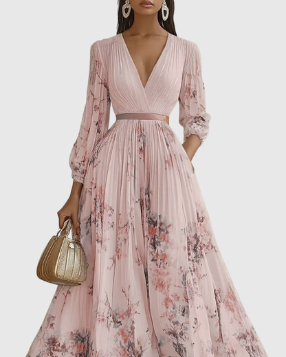 Isabella | Women's Sleeveless Pleated Floral Midi Dress