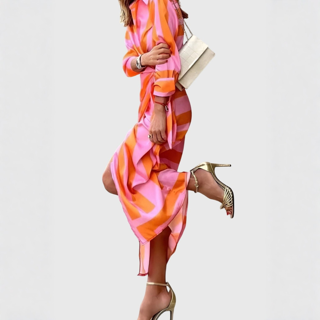 Gemma | Women's Midi Relaxed Striped Summer Dress