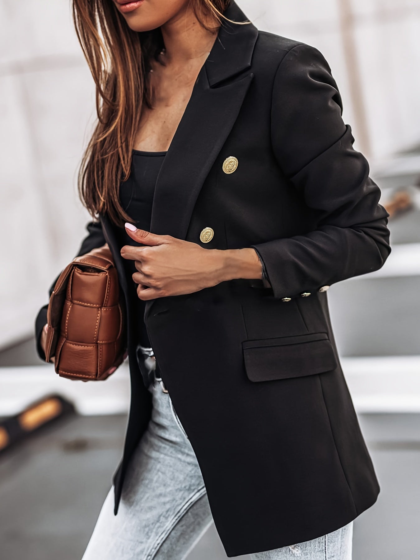 Isabella | Women's Casual Office Blazer with Double Button Placket