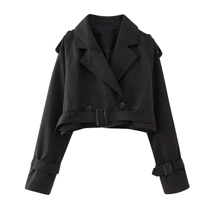 Karla | Women's Chic short Trench Coat with Belt