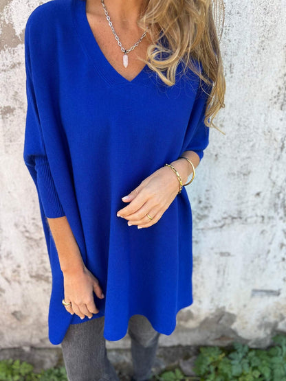 Tahlia | Women's V-Neck Relaxed Cozy Sweater