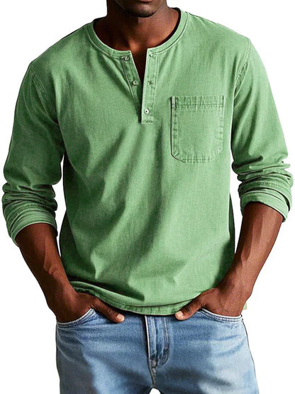 Flavio | Men’s Relaxed Kinetic Long Sleeve Henley