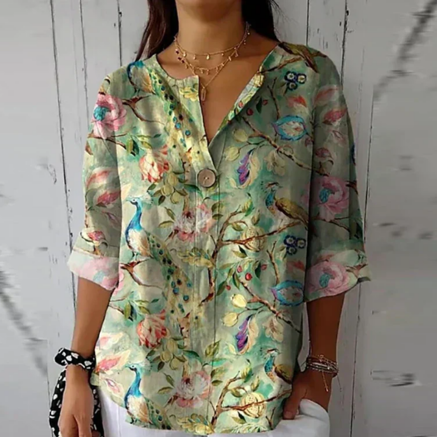 Michela | Breathable Floral Women's Elegant Blouse