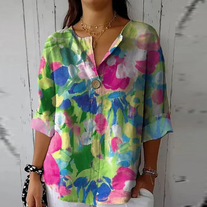 Michela | Breathable Floral Women's Elegant Blouse