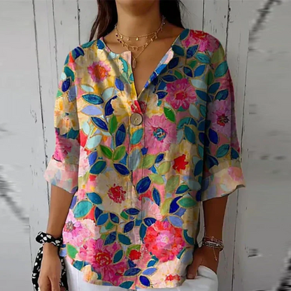 Michela | Breathable Floral Women's Elegant Blouse