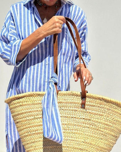 Jasmin | Women's Timeless Striped Summer Shirt Dress