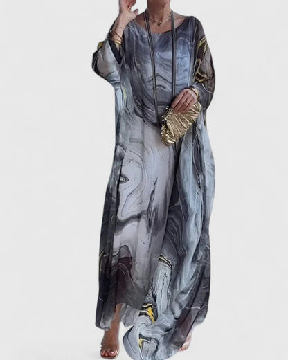 Doris | Women's Relaxed geschnittenes Maxi Dress with Batwing Sleeves