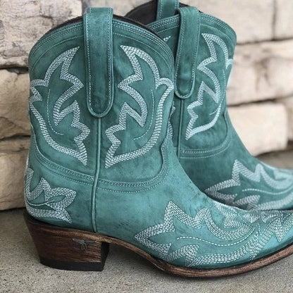 Emma | Women's Stylish Cowboy-Boots with Western-Embroidery