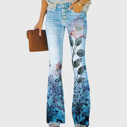 Nicole | Women's Relaxed Floral Summer Jeans