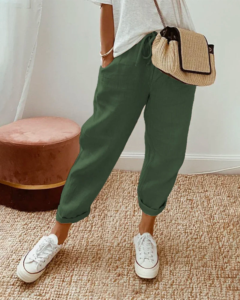 Helga | Stylish Casual Linen Pants