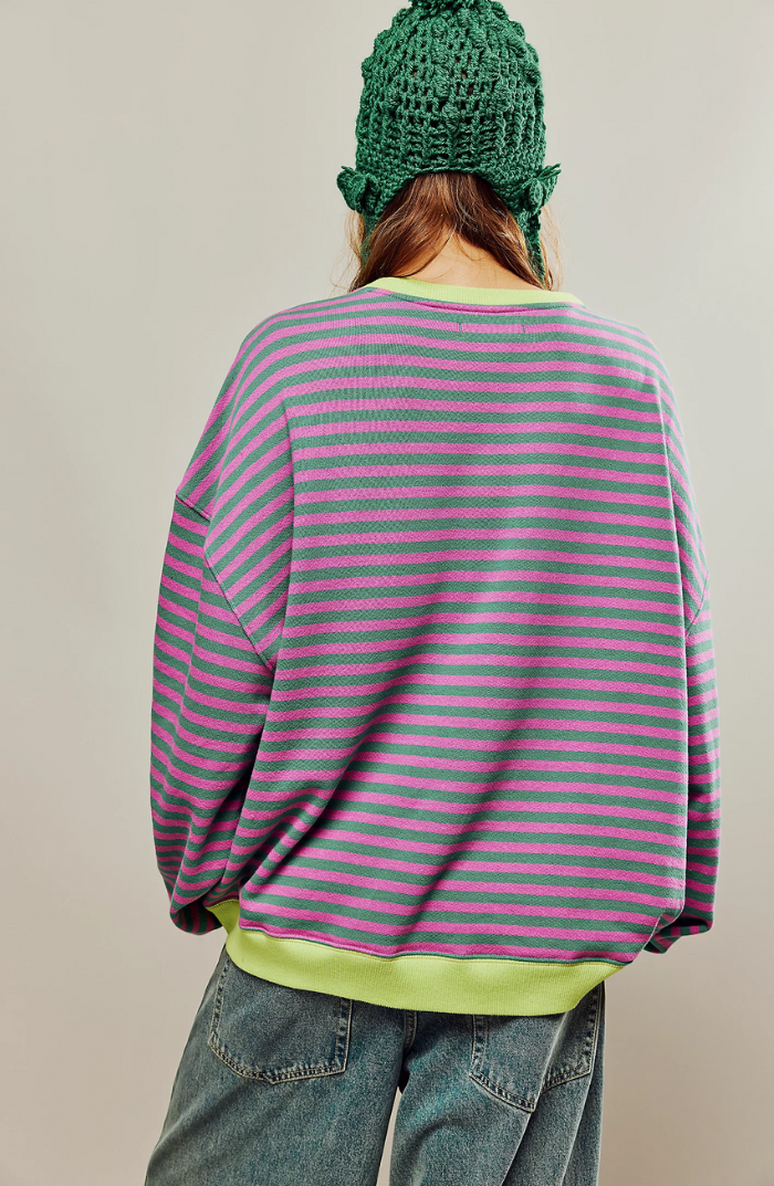 Anja | Women's Striped Round Neck Sweater for Spring