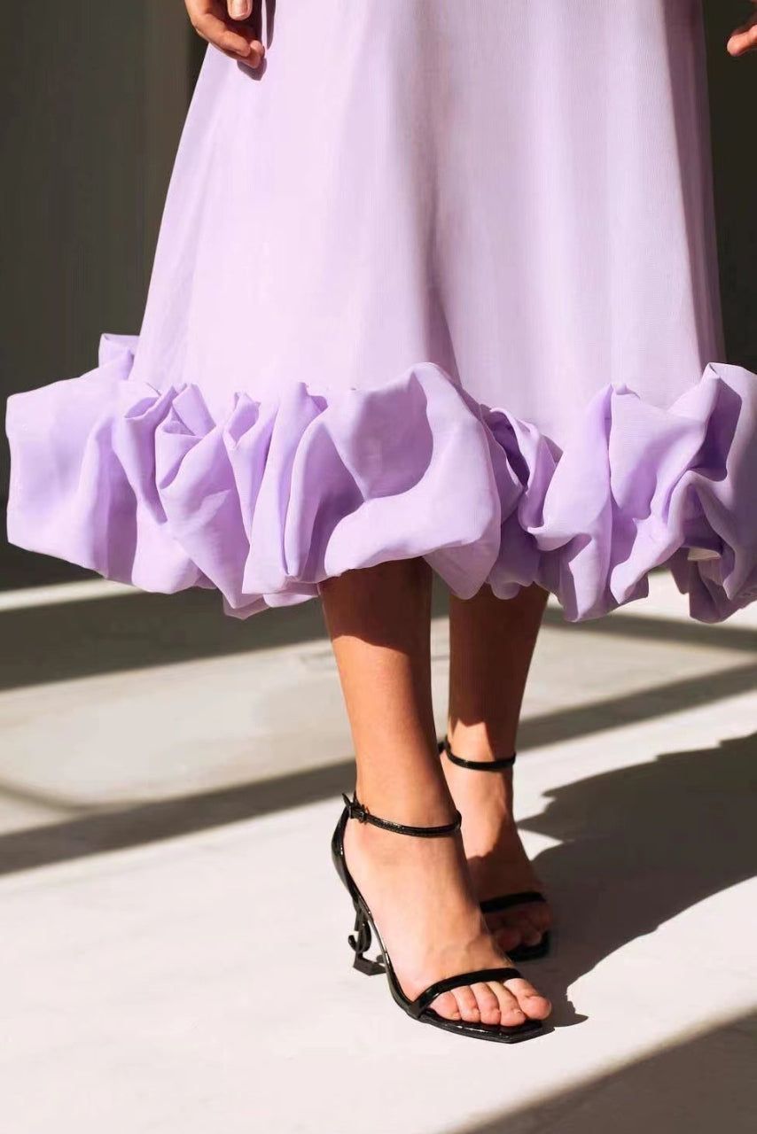 Jasmin | Women's elegant Dress for Wedding Guests with Ruffle Hem