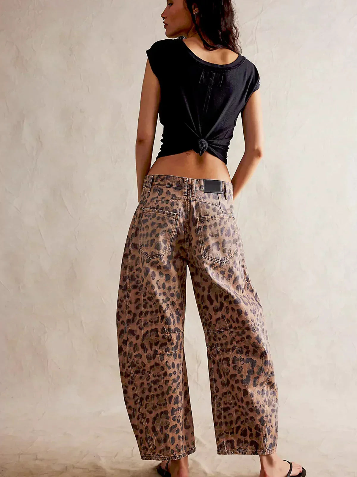 Gabriela | Women's Printed Jeans with Wide Leg