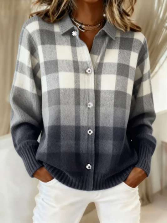 Valerie | Classic checkered blouse with polished flattering everyday fit