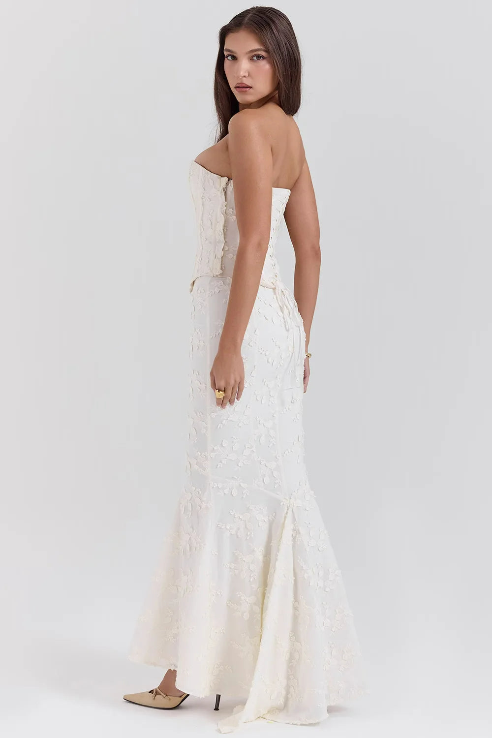 Bexley | Embroidered Corset Wedding Guest Dress