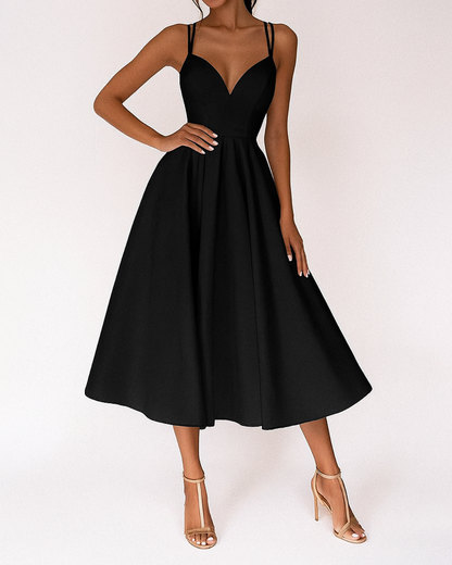 Lena | Women's Strap Midi Dress for Wedding Guests