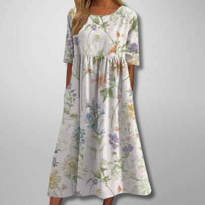 Milena | Breathable Midi Relaxed Women's Dress
