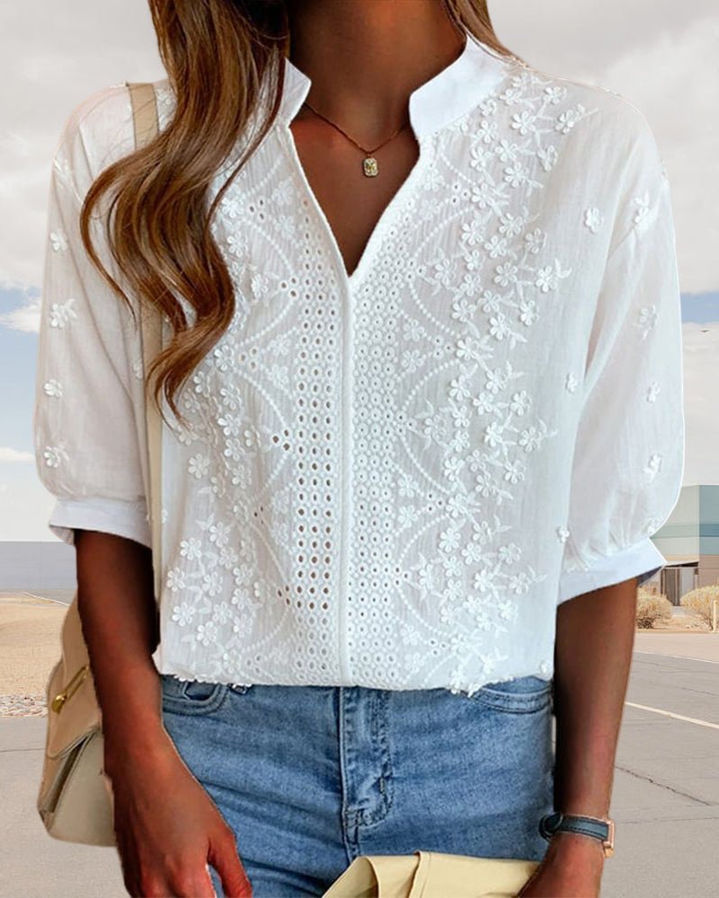 Susannah | Women's Breathable V-Neck Relaxed Summer Blouse