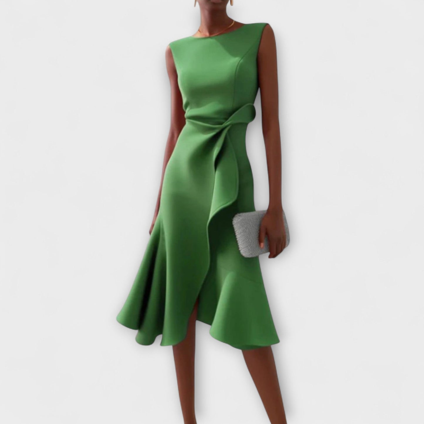 Beatrice | Women's Draped Asymmetrisches Midi Dress