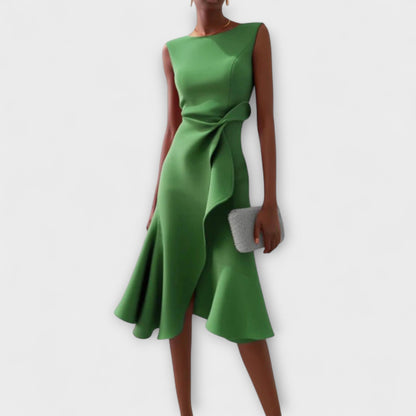 Beatrice | Women's Draped Asymmetrisches Midi Dress