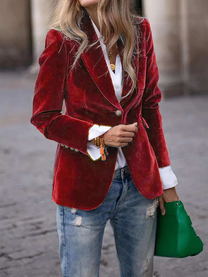 Sabina | Women's Classic Blazer with One-Button-Closure