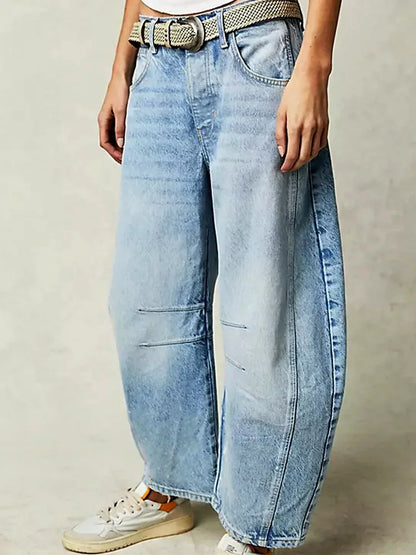 Gabriela | Women's Printed Jeans with Wide Leg