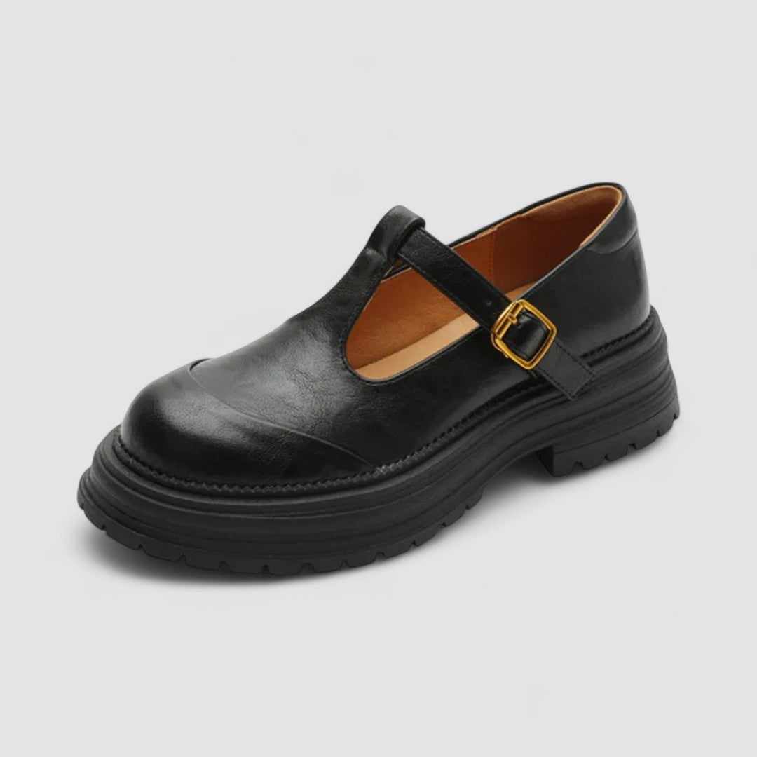 Emilia | Women's Platform T Strap Casual Shoes