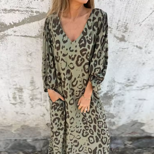 Felicita | Women's Breathable V-Neck Elegant Dress