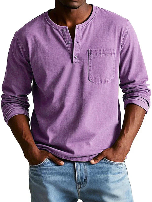 Flavio | Men’s Relaxed Kinetic Long Sleeve Henley
