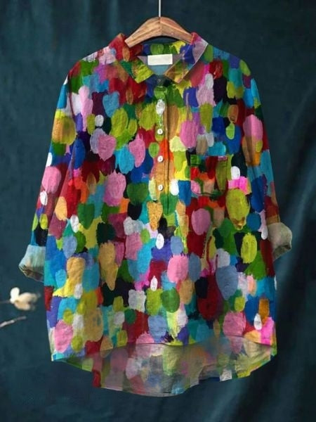 Paulette | Floral blouse with romantic drape and feminine everyday elegance