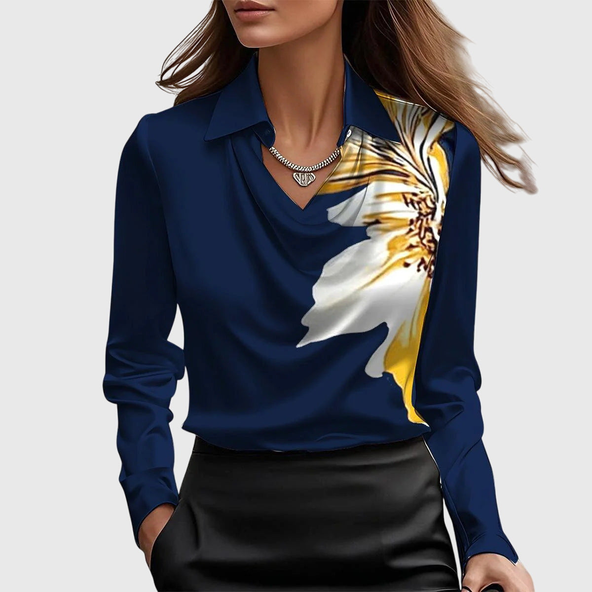 Bianca | Pleated Women's Elegant Lightweight Blouse