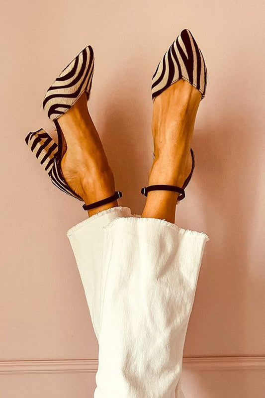 Alberta | Women's Ankle-Strap Zebra Comfortable Sandal