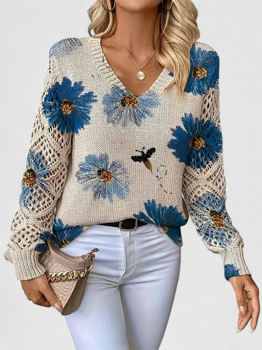 Arnelda | Women's Floral Cozy Soft Sweater