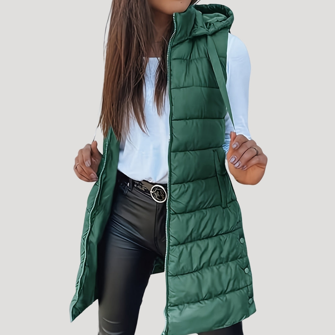 Martina | Winter Quilted Vest for Women's with Hood