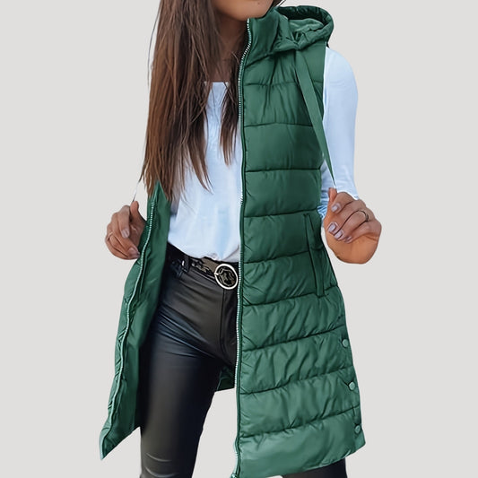 Martina | Winter Quilted Vest for Women's with Hood