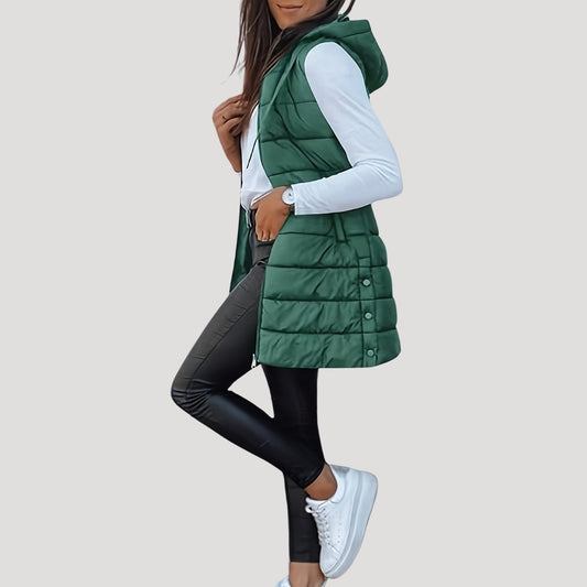 Martina | Winter Quilted Vest for Women's with Hood